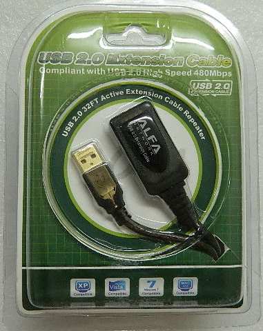 Дата-кабель USB USB male - USB female удлинитель 10m USB 2.0 активный