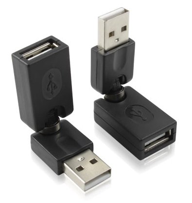Переходник USB male - USB female 360 гр. поворотный USB 2.0