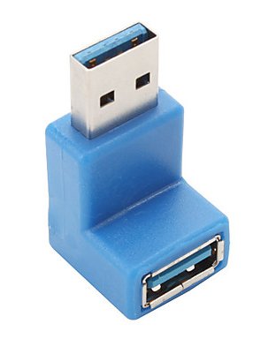 Переходник USB male - USB female 90 гр. угловой USB 3.0