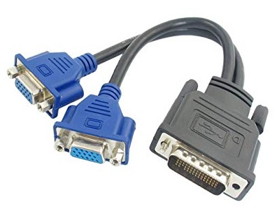 Адаптер DMS port DMS-59 to 2x VGA (DMS59 на 2 монитора)