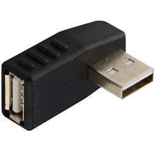 Переходник USB male - USB female 90 гр. угловой left USB 2.0