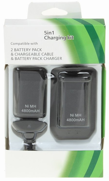 Зарядный комплект для джойстика 5-in-1 XBOX 360 Play & Charge Kit