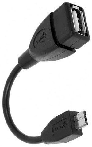 Дата-кабель microUSB to USB female OTG для подключения USB девайсов