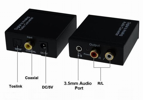 Адаптер Digital to Analog Audio Converter Оптика - RCA + 3.5 out
