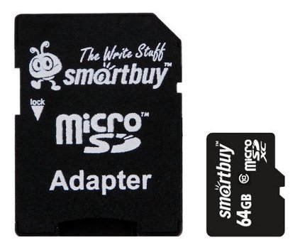 Карта памяти microSD 64Gb SDXC Smart Buy Class 10