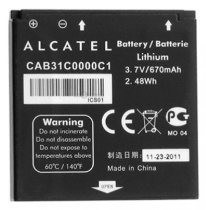 Аккумулятор Alcatel One Touch 606 CAB31C0000C1