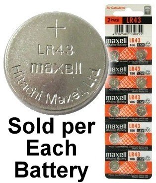 Батарейка LR43 1.5V Maxell (G12/L1142/186/886/386/AG12)