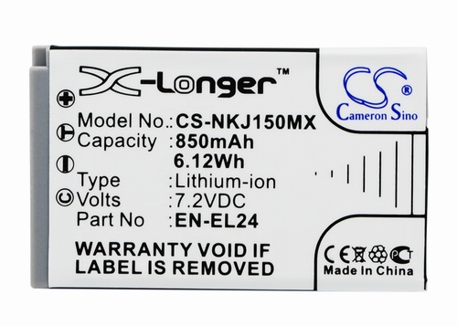 Аккумулятор для Nikon EN-EL24 850mAh