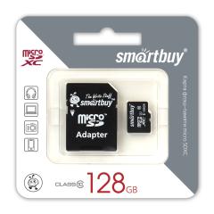 Карта памяти microSD 128Gb SDXC Smart Buy Class 10