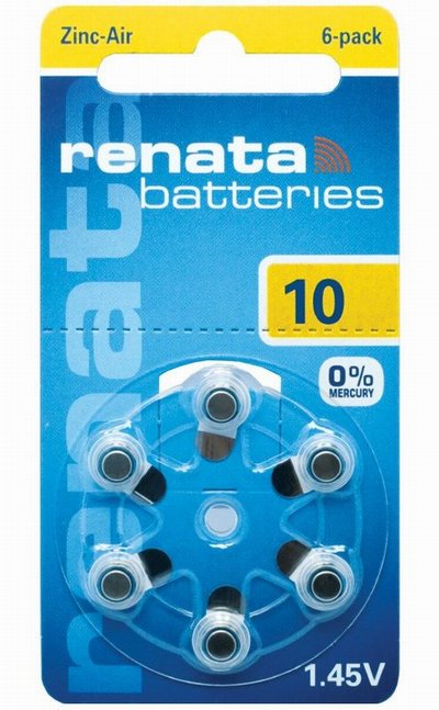 Батарейка 10 1.45V Renata (ZA10/PR70/AC10/DL10/10A/ZA 10)