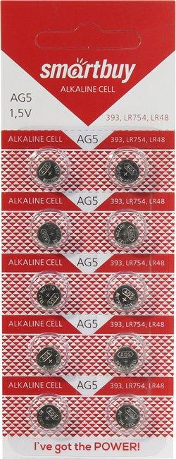 Батарейка AG5/LR48 1.5V Smartbuy (G5/L754/193/393/LR754)