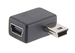 Запасные части miniUSB 5pin female - miniUSB 5pin male угловой