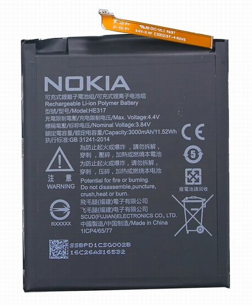 Аккумулятор Nokia 6 HE317/HE316/HE335 TA-1021/TA-1000/TA-1003