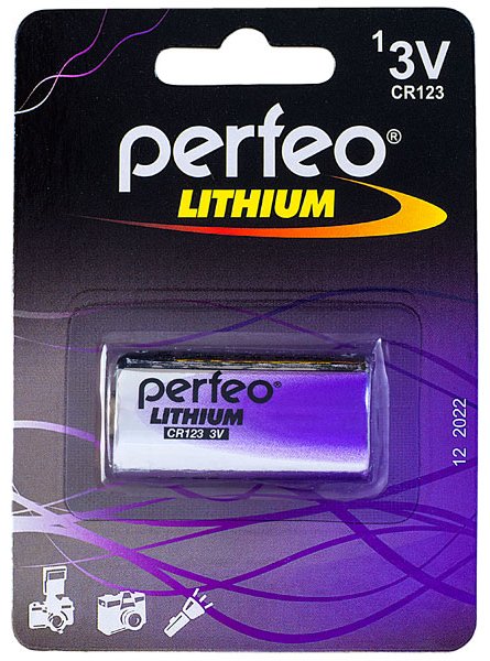 Батарейка CR123 Perfeo 3V Lithium