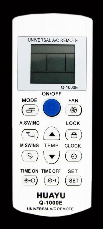 Пульт ДУ HUAYU Q-1000E универсальный для кондиционеров 1000-in-1