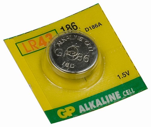 Батарейка LR43/186 1.5V GP (G12/L1142/886)