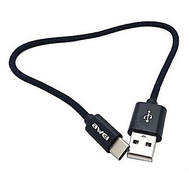 Дата-кабель USB USB 3.1 Type-C male to USB male 0.3m AWEI CL-85