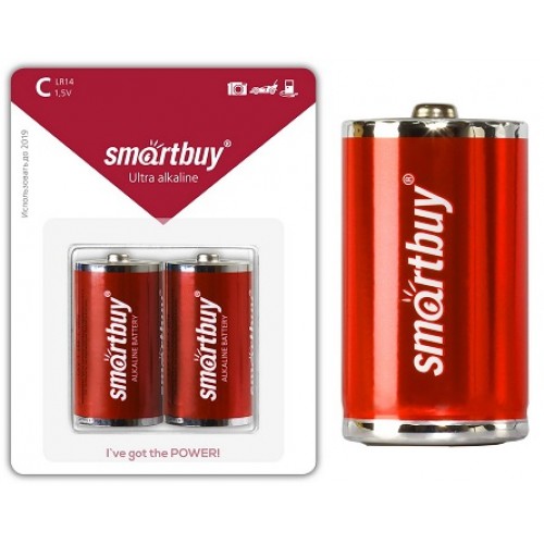 Батарейка R14 / LR14 Smarbuy 1.5V Alkaline 2 шт.