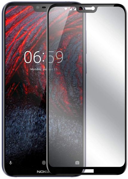 Защитное стекло Nokia X6 2018 / Nokia 6.1 Plus black full