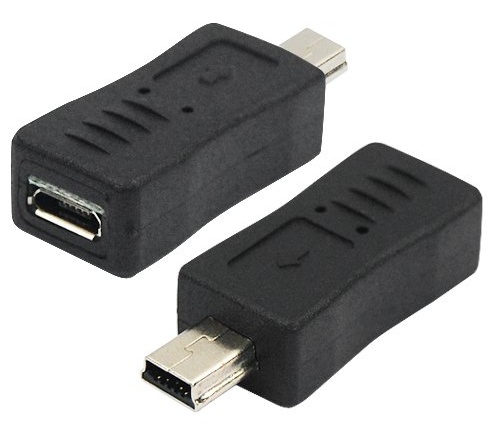 Адаптер microUSB female - miniUSB male