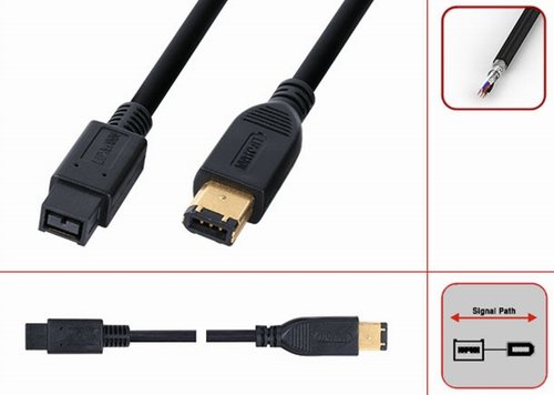 Дата-кабель USB FireWire IEEE 1394 9p - 1394 6p 1.8m