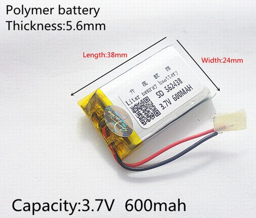 Аккумулятор  универсальный аккумулятор для MP3 38х24x5.6 3.7V 600mAh