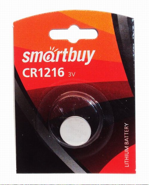 Батарейка CR1216 SmartBuy 3V Lithium