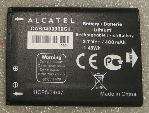 Аккумулятор Alcatel 1042D CAB0400011C1/CAB0400000C1