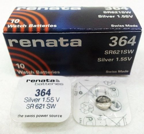 Батарейка 364 1.55V Renata (G1/L621/164/SR621SW/LR621/SR60/R364)